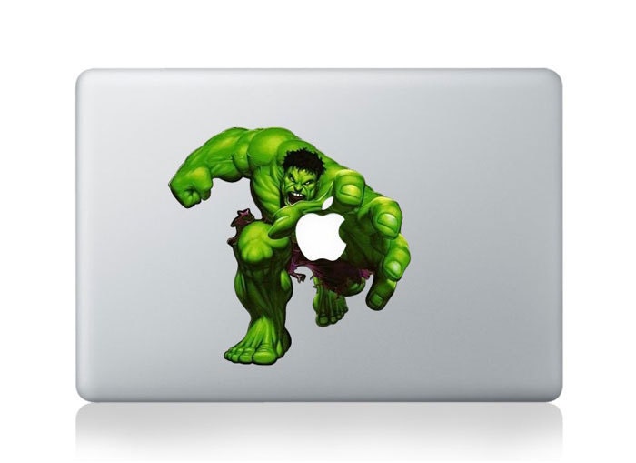 The Hulk- Macbook Stickers Vinyl Mac decals Macbook decal Macbook Pro decal Apple mac decal for Macbook Air / Macbook Pro sticker