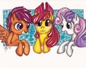 Cutie Mark Crusaders CMC, My Little Pony Friendship is Magic, Original drawing
