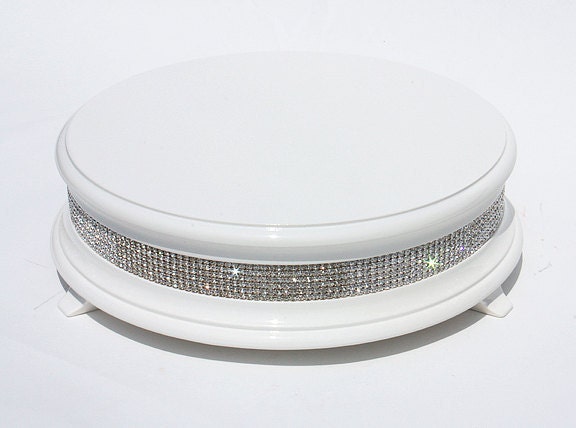 18 inch White Diamond Wedding Cake Stand