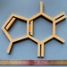 Wood Caffeine Molecule Wall Hanging Chemistry Geek Coffee Addict Abstract Gift