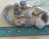REDUCED PRICE Periwinkle Blue Malawi Chalcedony Cabochon Beads Pendants