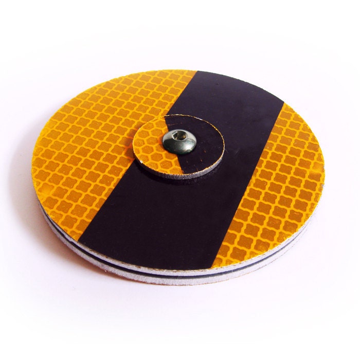 Yellow Cyclesign Wheel Reflector Large