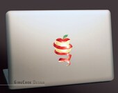 Red apple macbook decal, sticker for ipad, ipad 2, new ipad, Macbook, Mac pro, air 11", 13", 15", 17"