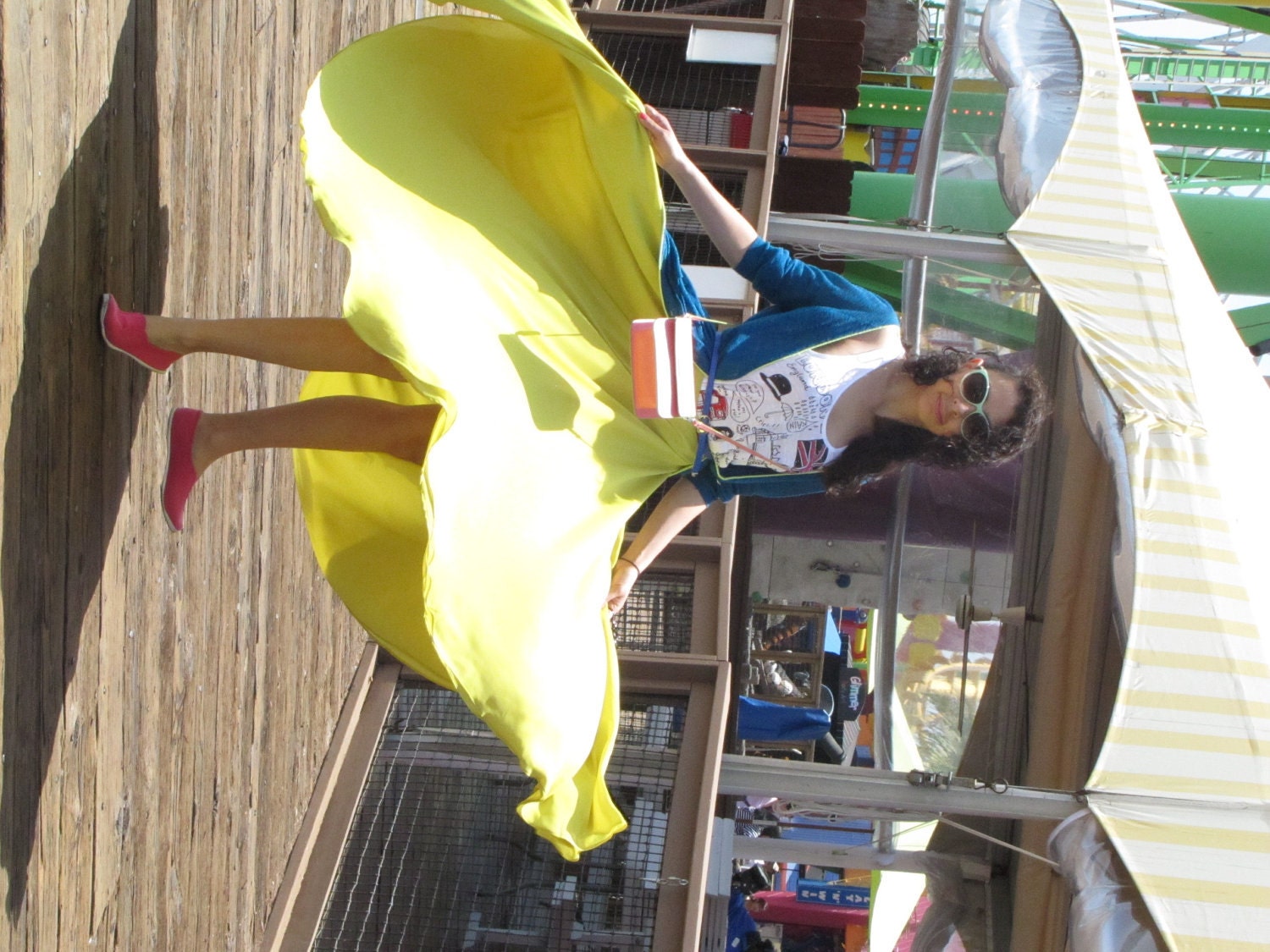 pineapple maxi skirt yellow