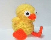 Little Duckie 5.9" - Finished Handmade Amigurumi crochet doll Home decor birthday gift Baby shower toy