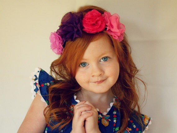 Little Calliope - Pink and Purple Flower Headband
