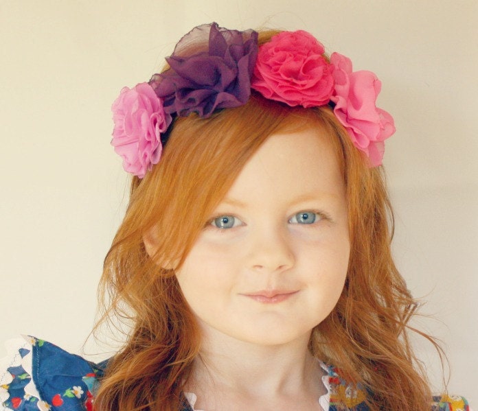 Little Calliope - Pink and Purple Flower Headband
