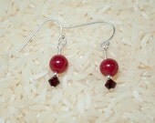 Red Beaded Earrings