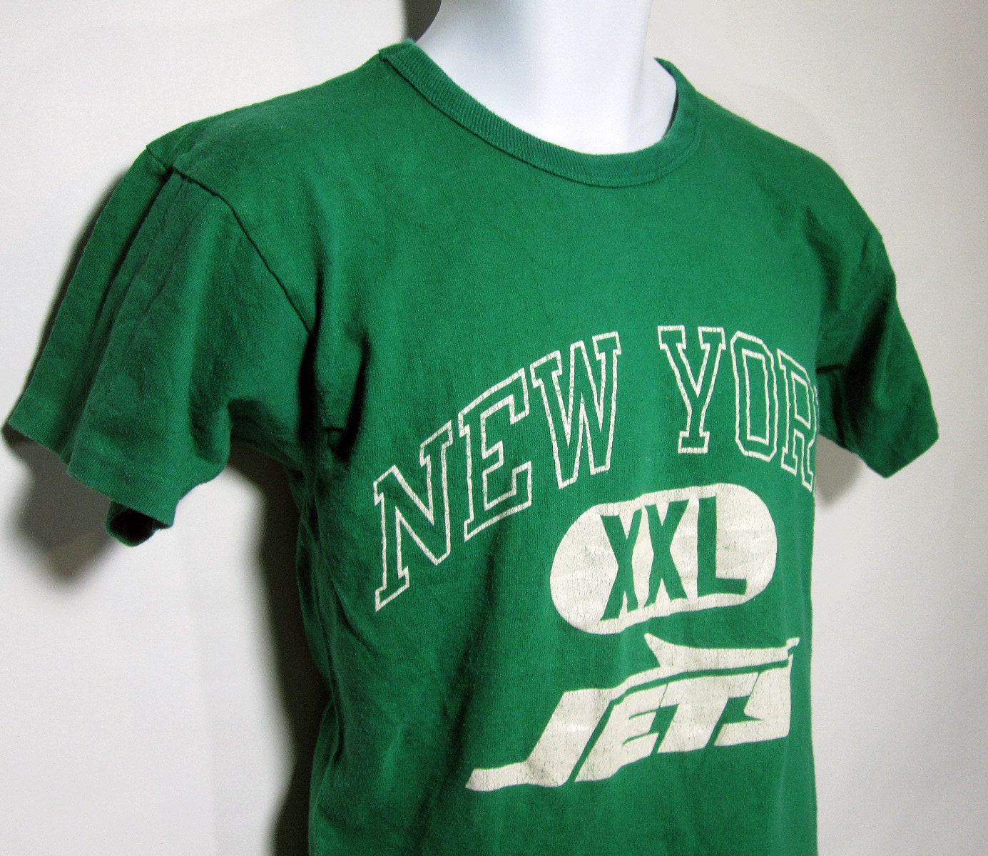 Vintage NY New York Jets Cotton Champion T-Shirt Sz.M 1980's