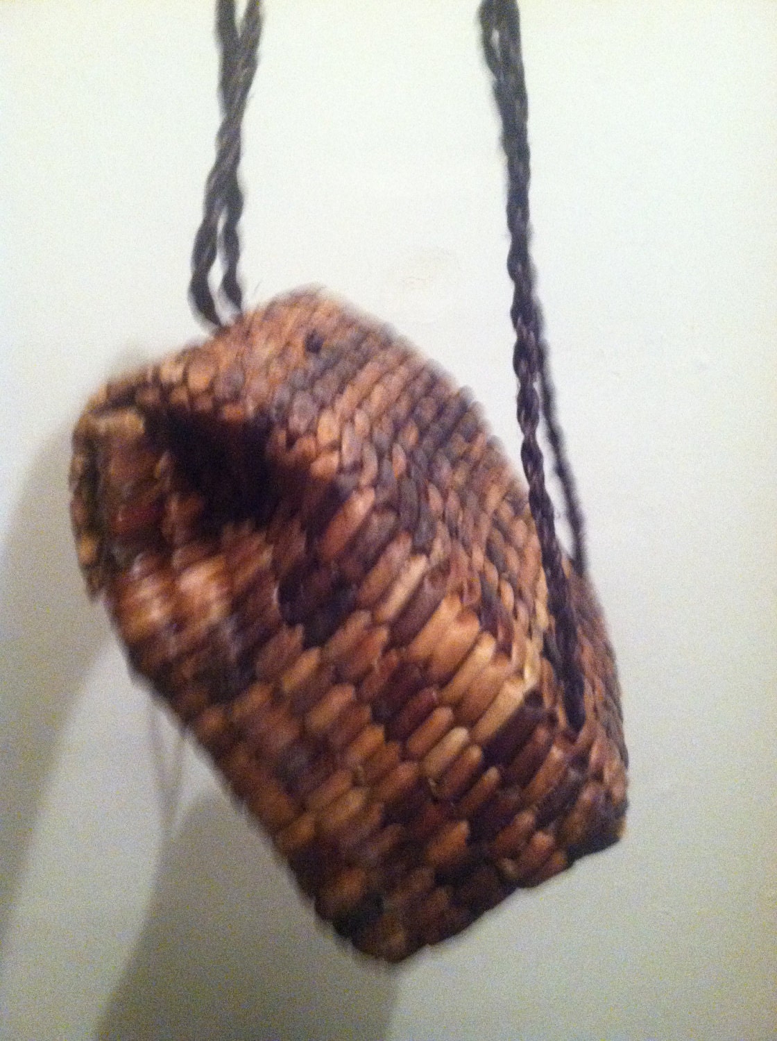 Handmade Straw Woven Backpack