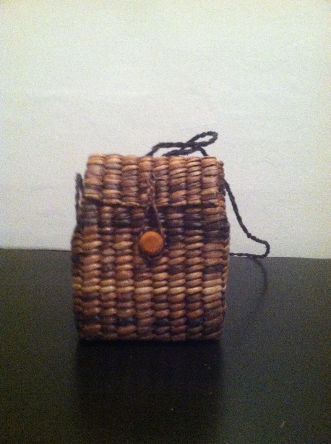 Handmade Straw Woven Backpack