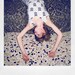 Hand printed loose linen top
