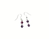 Purple Swarovski Earrings - FireflyWonders