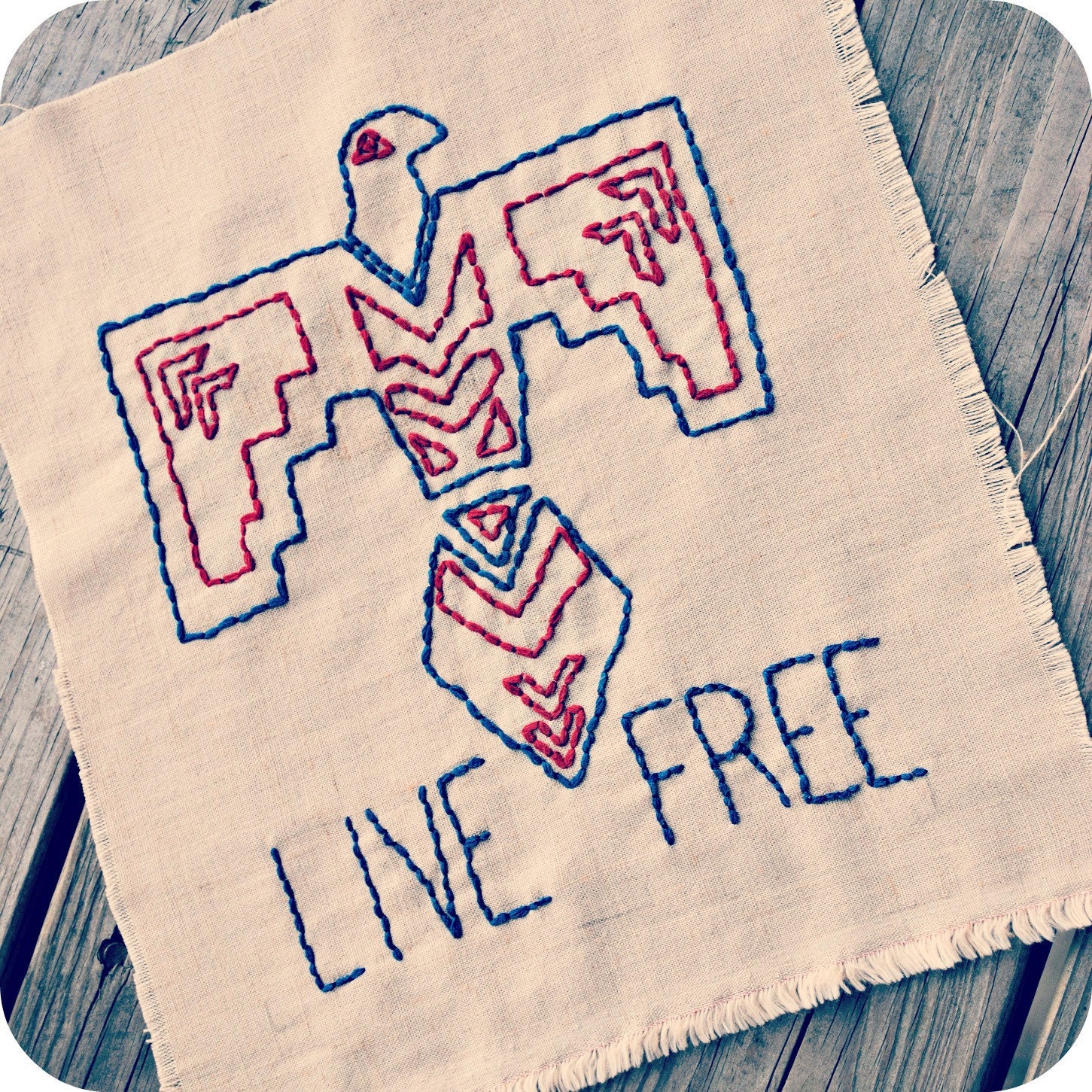SALE was 42. FREE SHIPPING. daya. an americana-inspired tribal thunderbird.