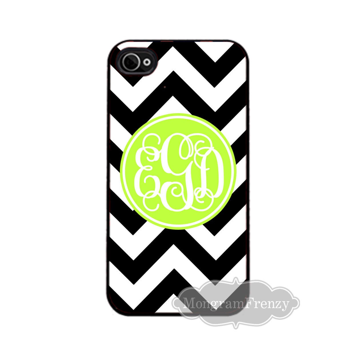 iPhone Cover,  iPhone 4s, iPhone 4, Custom iPhone case Personalized with Initials or Name Chevron