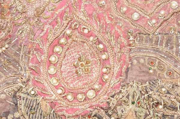 indian 2 pcs cushion cover throw pillow beads work decorative art