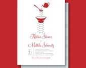 Kitchen Shower Bridal Invitations - Bride to Be - Digital File or Print Deposit