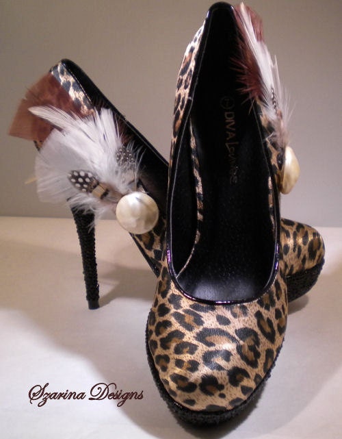 Cheetah Heels Pumps Stilettos Size 7 Dancer Burlesque Lap Pole Dancer Showgirl Show Girl