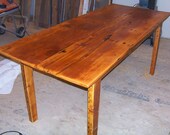 Handmade honey antique pine dining table