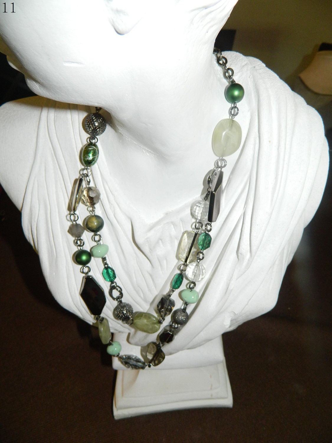 Turquoise and Teal Multibeaded Necklace