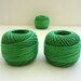 coton yarn 3 balls, fine crochet,50 number,100% mercerized Egyptian cotton,green,One ball's weight is 20gr