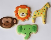 Safari Animal Sugar Cookies (2 dozen)
