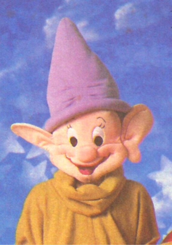 Simplicity Dopey Grumpy Dwarf Costumes Disney Size 10-12 Child FREE SHIPPING