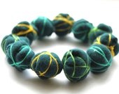 Fabric Bead Bracelet in Circus