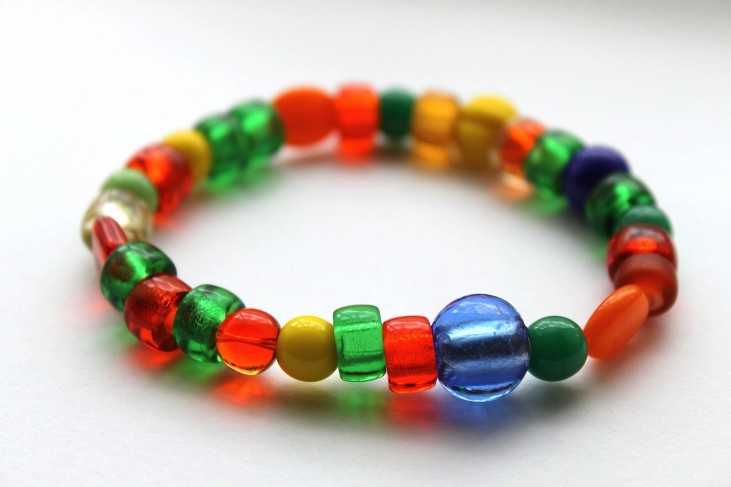 Glass Bead Bracelet in Tropicana