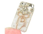 Handmade hard case for iPhone 4 & 4S: Bling crystal bow (customized are welcome)