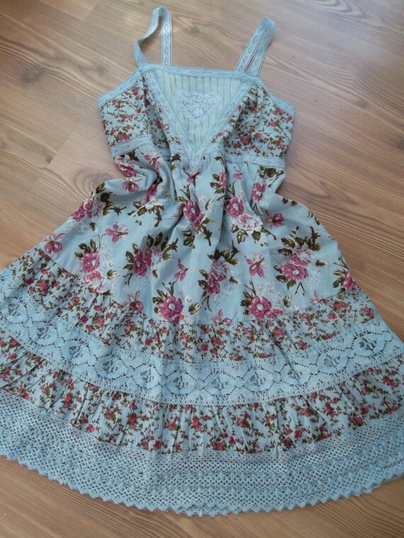 Sale WAS 25.90  NOW USD 22.90 - Handmade  Blue - Dress