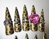 Leopard Kawaii Deco Gyaru Nails