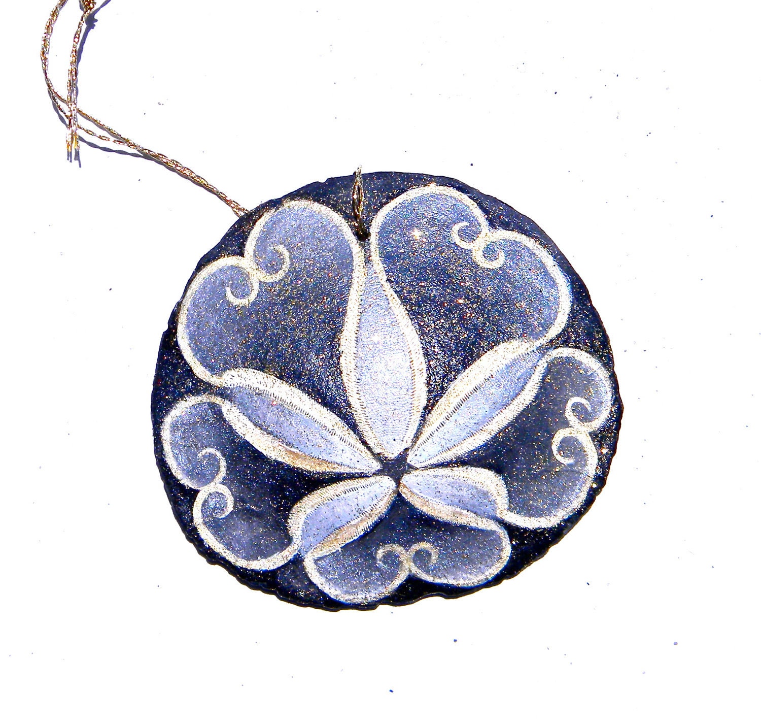NICODEMUS Hand painted California Sand Dollar Ornament Pendant