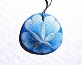 TWINKLE TWINKLE, hand painted, pendant, California, Sand Dollar, Ornament, jewelry, necklace