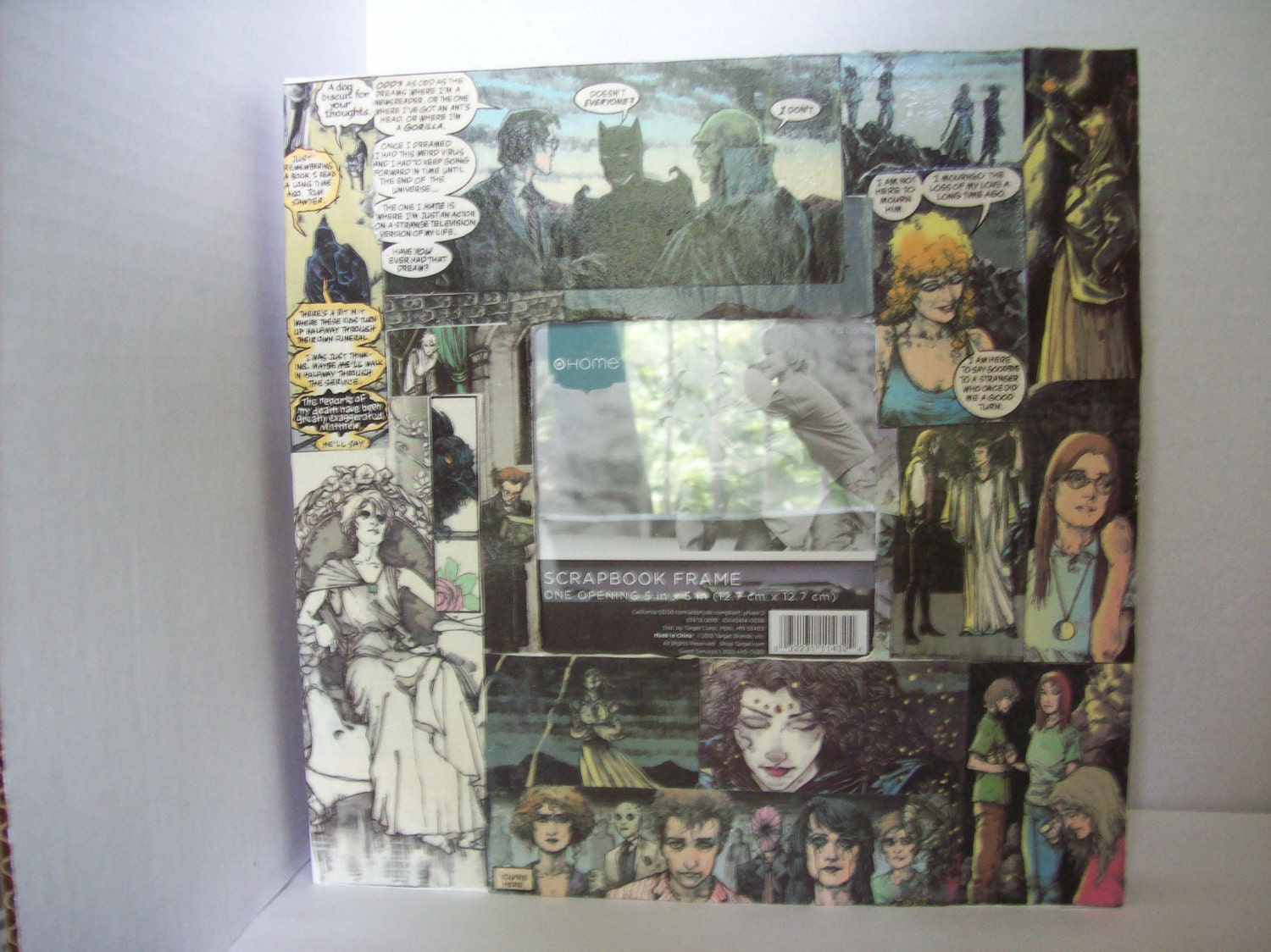 Sale - Sandman comic book frame ( 5x5 inch opening)