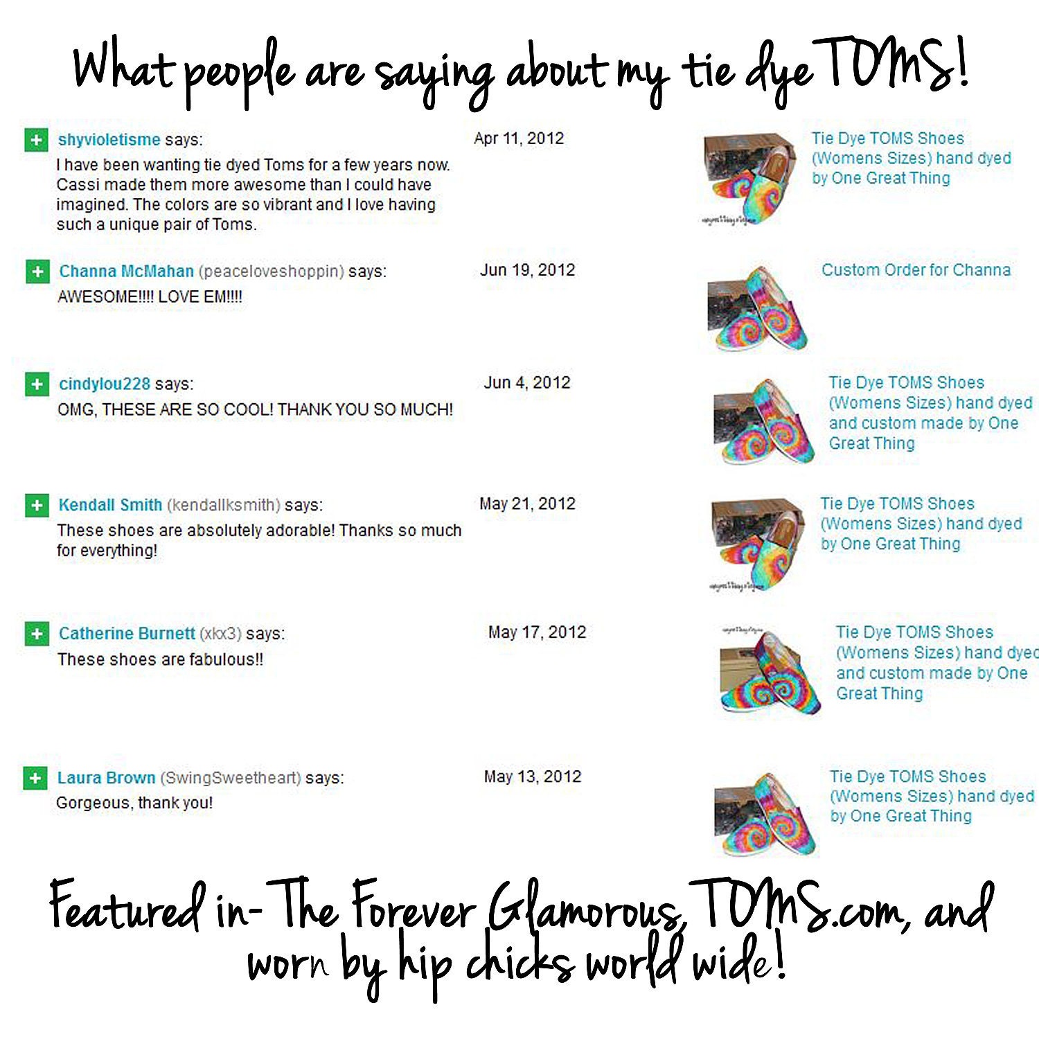 TOMS Tie Dye Shoes - Bright colors - hand dyed and custom made by One Great Thing :)