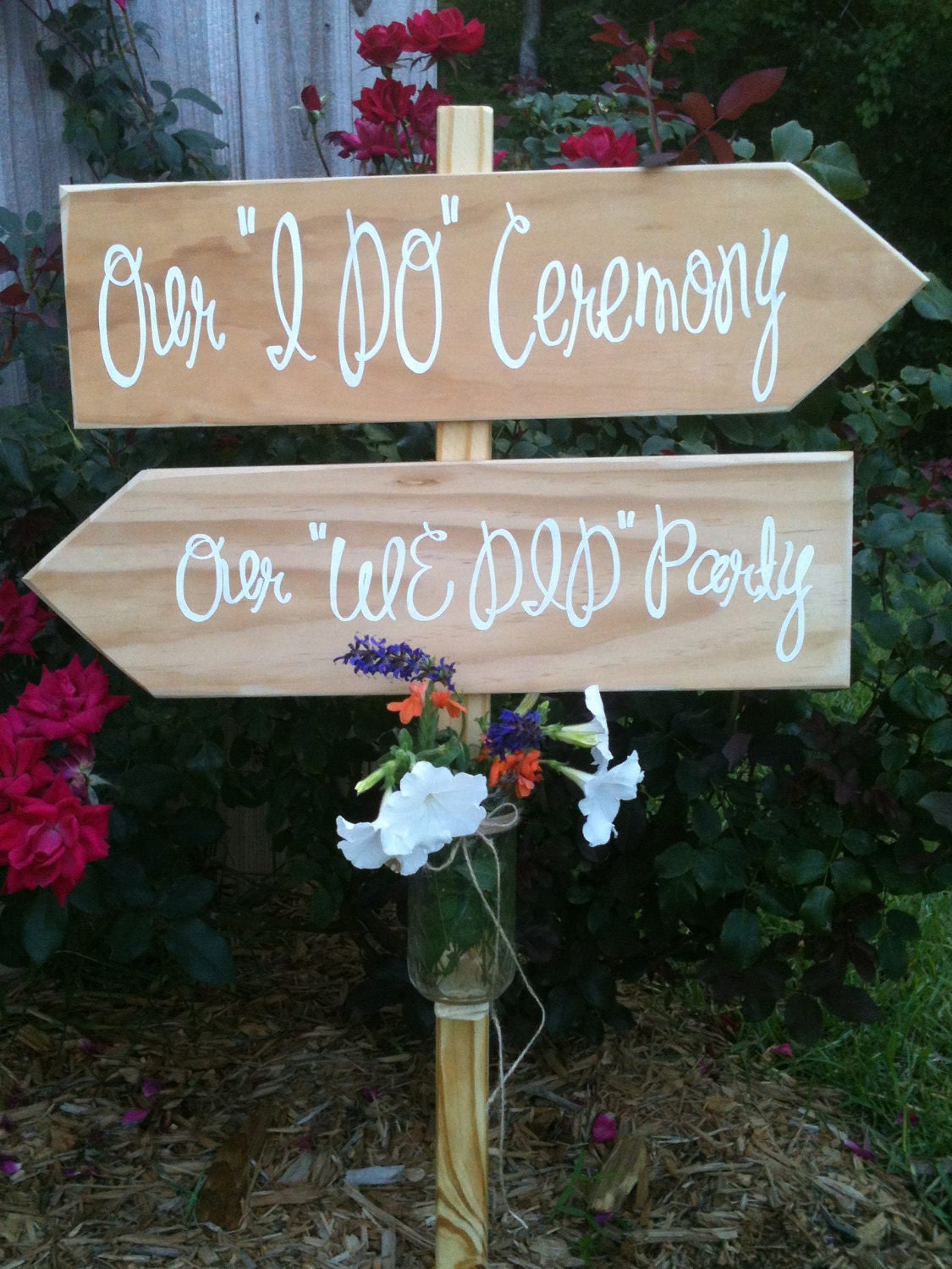 WEDDING SIGNS:  Reception two signs