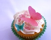 Wafer Butterflies Cupcake and Cake Toppers - 50 Large, 50 medium, and 50 Small for Garden Party, Princess Party, Wedding Cake