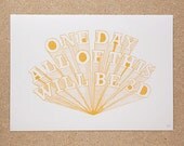 3D Vision (A3 Screenprint in Gold / Limited Edition)