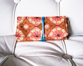 Tobacco pouch "Yellow Psyche" / Light weight floral cotton pouch