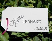 Custom Wedding Calligraphy Escort Card Tags or Place Card Tags