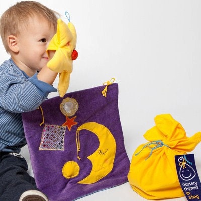 Personalised -Twinkle Twinkle Little Star - hand puppet set-nursery rhymes in a bag