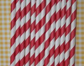 50 Dark red stripe straws paper straws birthday party event cake pop sticks Bonus diy straws flag
