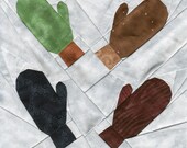 Four Little Mittens - Paper Piecing