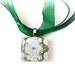 Scrabble Tile  Necklace in Green