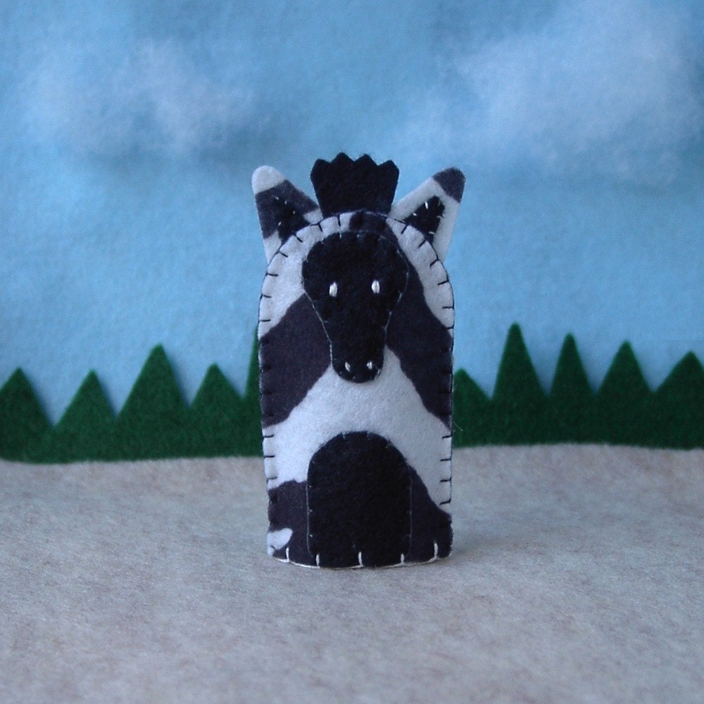 Zebra Finger Puppet