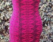50s Red & Black Embroidered Senorita Bombshell Dress VLV