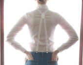 SWANclothing Lace Suspenders in White w White leather