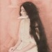 I Can Feel It In My Bones - FREE SHIPPING - Print Pink Peach Face Portrait Vintage Bone Jaw Surreal Long Hair Antique Death Dead Creepy