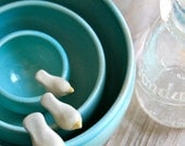 Custom-Made Pottery Birdie Nesting Bowls - 4-6 Weeks for Delivery